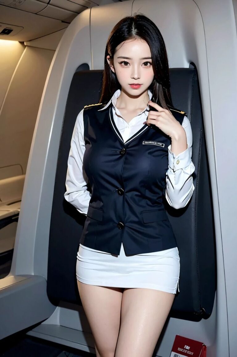 Lovely lady, flight attendant