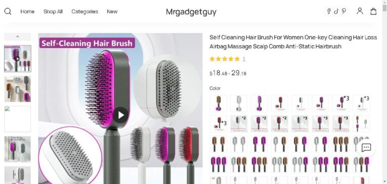 Self Cleansing Hair Brush For Ladies