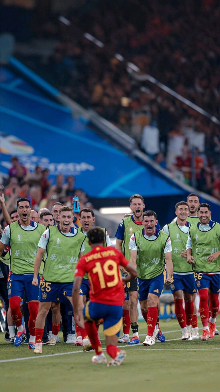 Lamine Yamal Celebrating his Aim for Spain towards France in Euro Cup Semifinal.