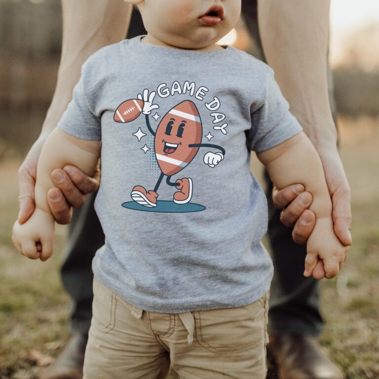 Sport Day Child Shirt Soccer Video games Toddler Boy Woman Tailgate Garments Youngsters Gameday Shirt Youth Soccer Mommy and Me Match Daddy and Me Shirt