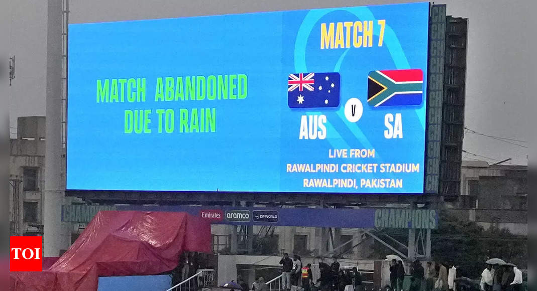 Champions Trophy: Australia vs South Africa conflict deserted attributable to rain in Rawalpindi | Cricket Information