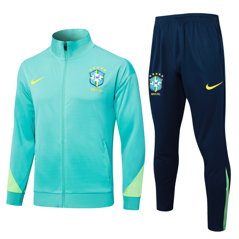 2024 Brazil Inexperienced Soccer Soccer Coaching Equipment (Jacket + Pants) Man