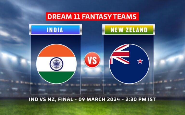 IND vs NZ Dream11 Prediction, Fantasy Suggestions, Enjoying 11, Pitch Report & Head-to-Head Information for Champions Trophy Finals