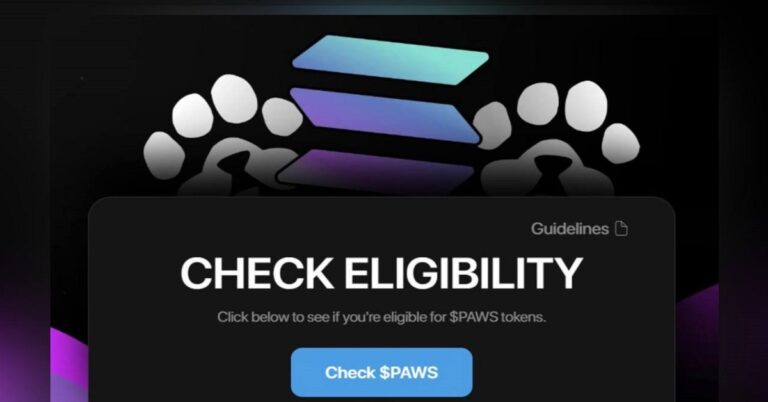 PAWS Airdrop Replace: Solana OG Holders Can Now View Their Stakes