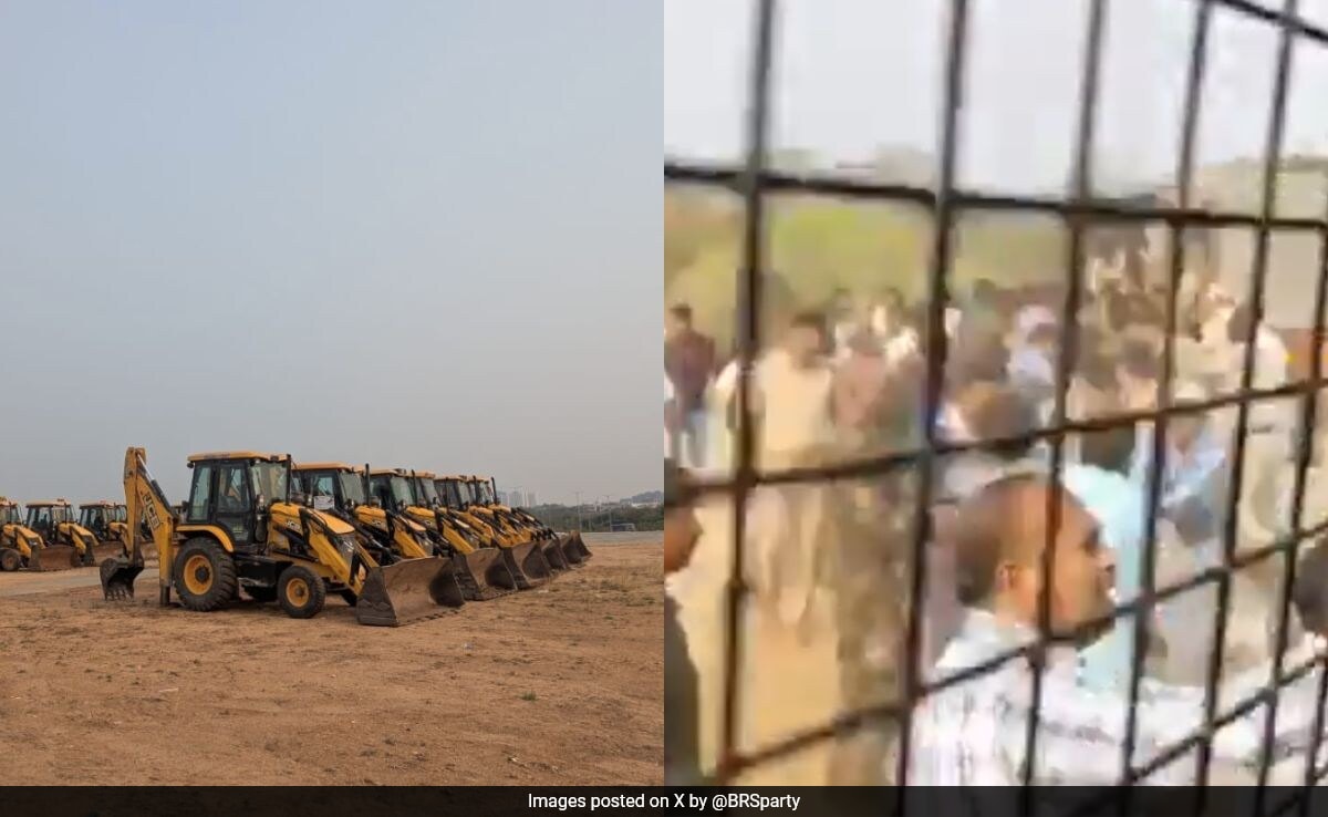 Tension At Hyderabad University As Students Protest Bulldozers On Land Next To Campus