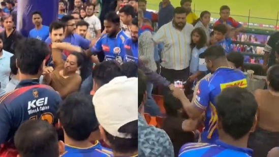 Female fan beats up spectator as massive brawl breaks out during DC vs MI IPL 2025 match at Arun Jaitley Stadium