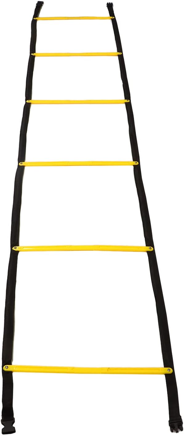 Topyond Agility Ladder, Speed Agility Training Ladder, 8.5ft 6 Rungs Soccer Training Equipment, 2.6m Fixed Agility Ladder Speed Training Equipment for Football Basketball