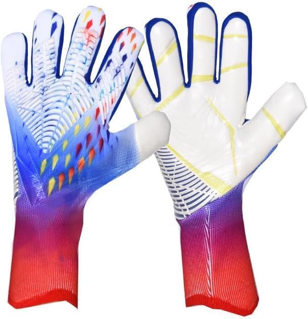 Soccer Goalkeeper Gloves Goalie Training Gloves Strong Grip Anti-Slip and Breathable for Adults and Children (World Cup Style,6)