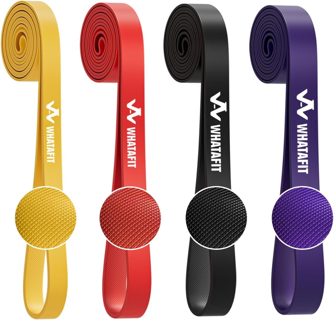 WHATAFIT Resistance Bands, Pull Up Assistance Bands, Exercise Bands, Workout Bands Set for Men and Women Home Fitness, Body Stretching, Strength Training, Physical Therapy