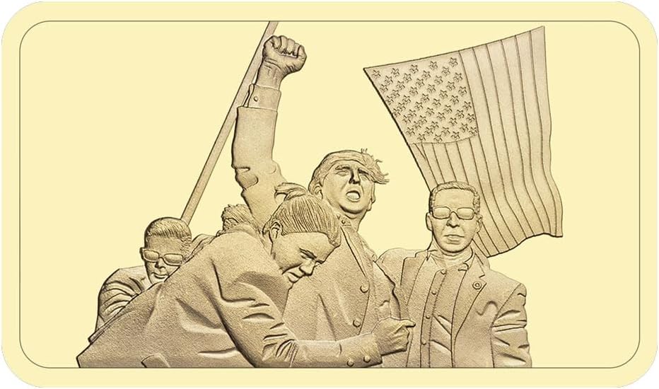 Donald Trump Challenge Golden Bar,Fight Fight Fight Trump Debit Coin Collection Never Stop Fighting to Save America Challenge Medals (Gold 1)