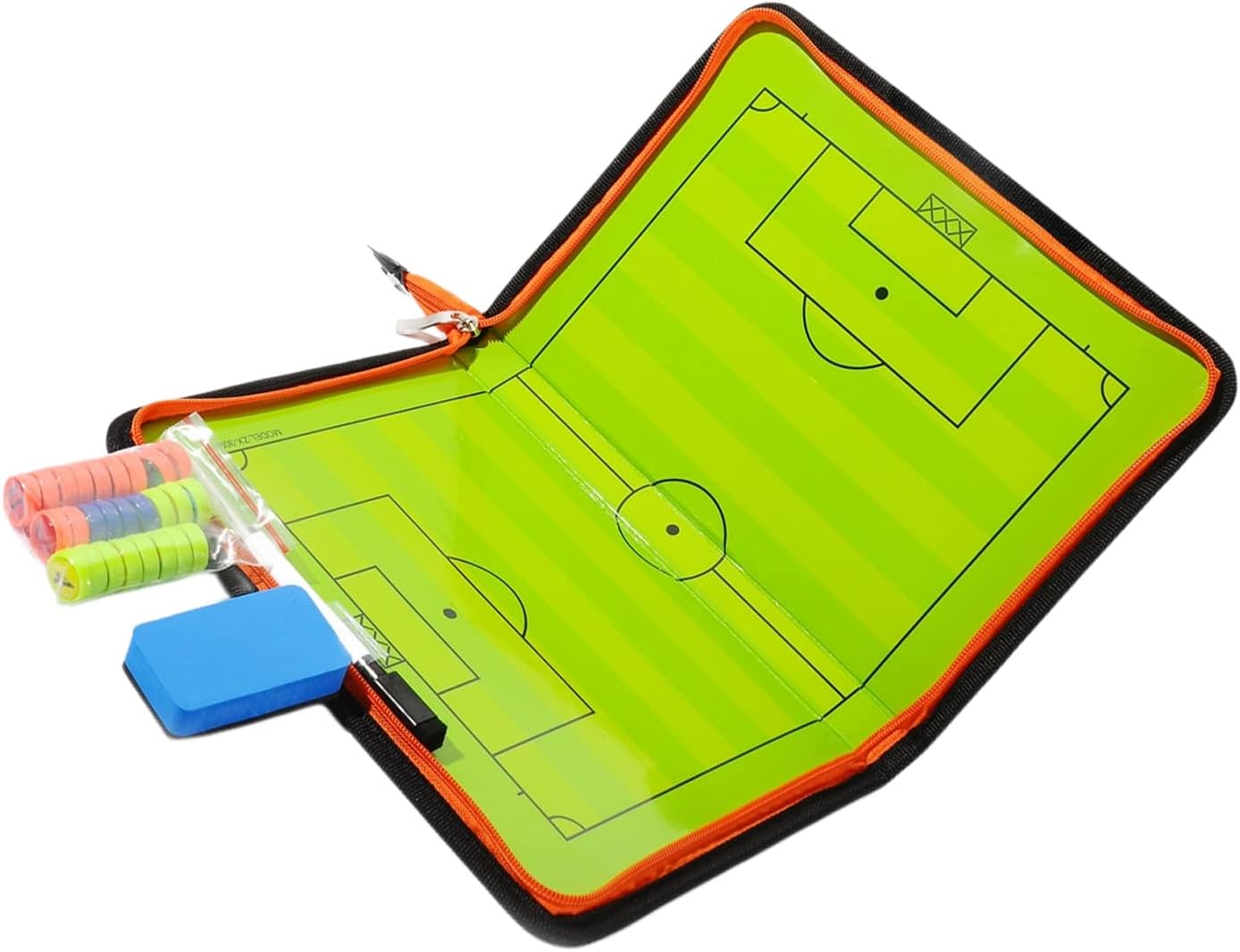 Football Coaching Board Soccer Coaches Clipboard Tactical Magnetic Board Kit with Dry Erase, Marker Pen and Zipper Bag (Football Board) (Soccer Coaching Board)