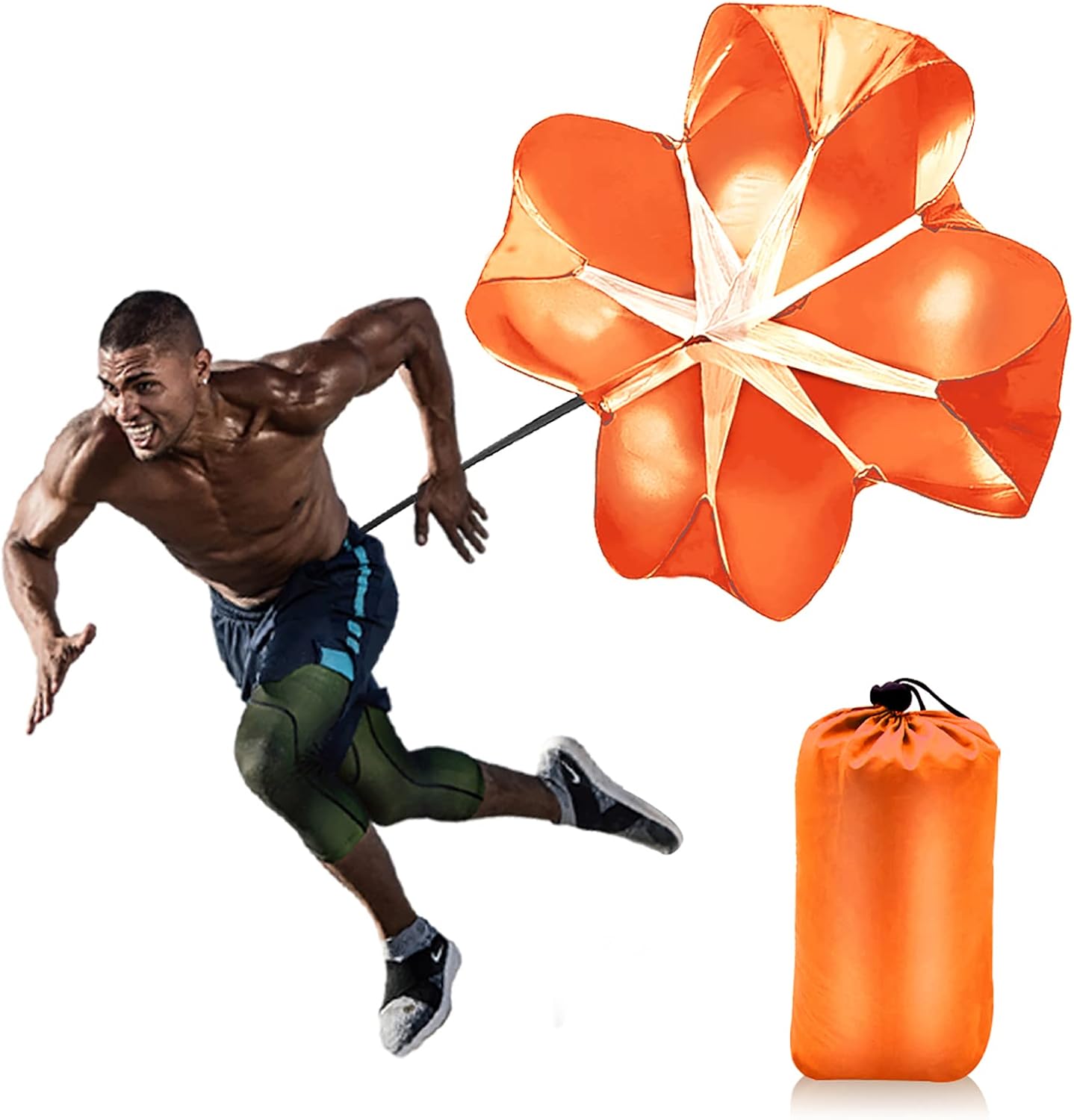 Running Speed Training, 56 inch Speed Drills Resistance Parachute Running Sprint Chute Soccer Football Sport Speed Training