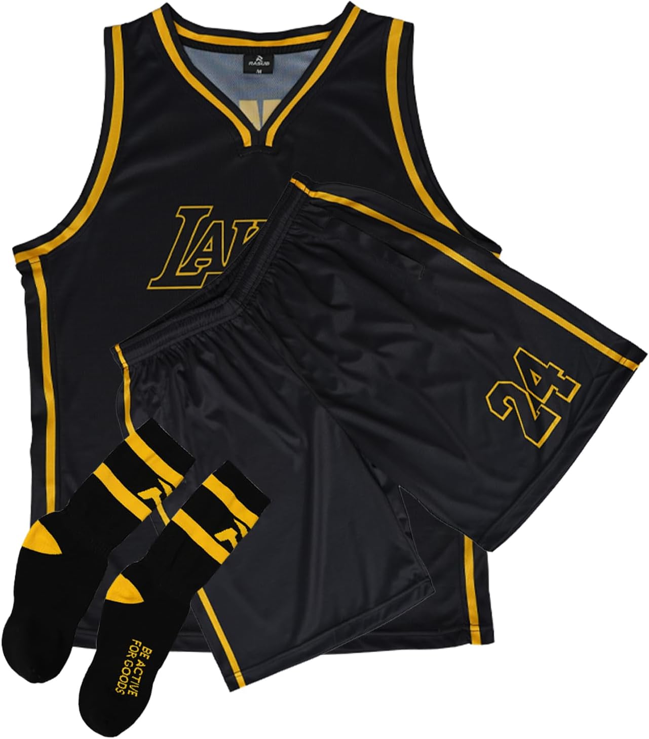 Adult Basketball Jersey 3 Piece Kit Sleeveless Mens Fan Jersey Athletic Mesh Top Sports Outfit