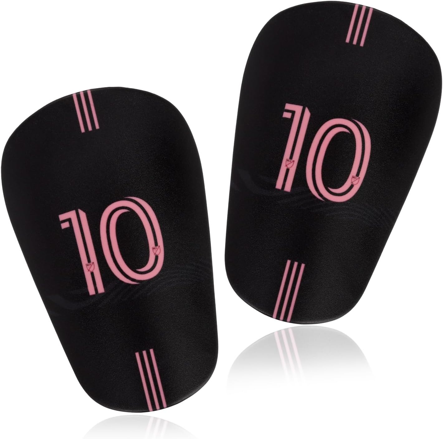 Extra Mini Shin Guards, 3.94×2.36 Inch Soccer Shin Pads Protective Equipment for Men Women Boys Girls Adults Kids (Special NO.10 Uniform Number)
