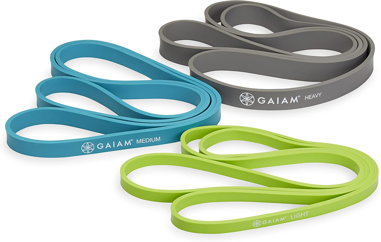 Gaiam Restore Resistance Training Workout Pull Up Bands 3 Pack – Extra-Strong Durable Progressive Resistance Exercise Loop Cords for Assisted Pull Ups and Strength Bands Training