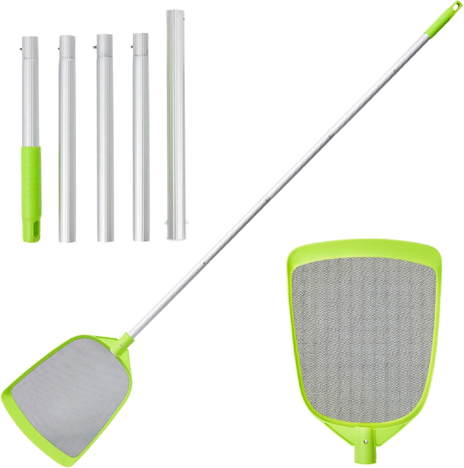 Pool Skimmer Net with Pole,Leaf Net for Cleaning,Above Ground Swimming Pool, Pond,Spa and Hot Tub Accessories