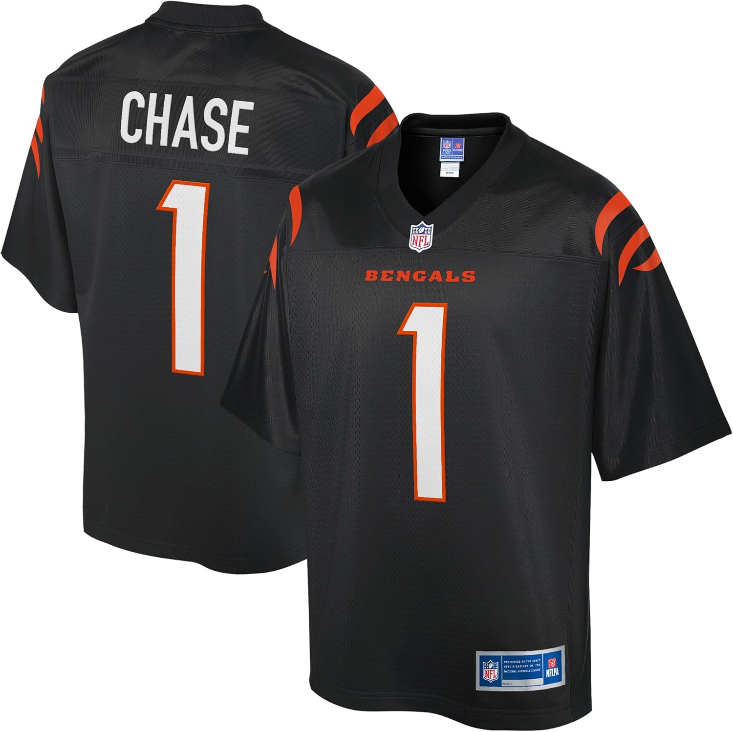 NFL PRO LINE Men’s Ja’Marr Chase Black Cincinnati Bengals Replica Jersey