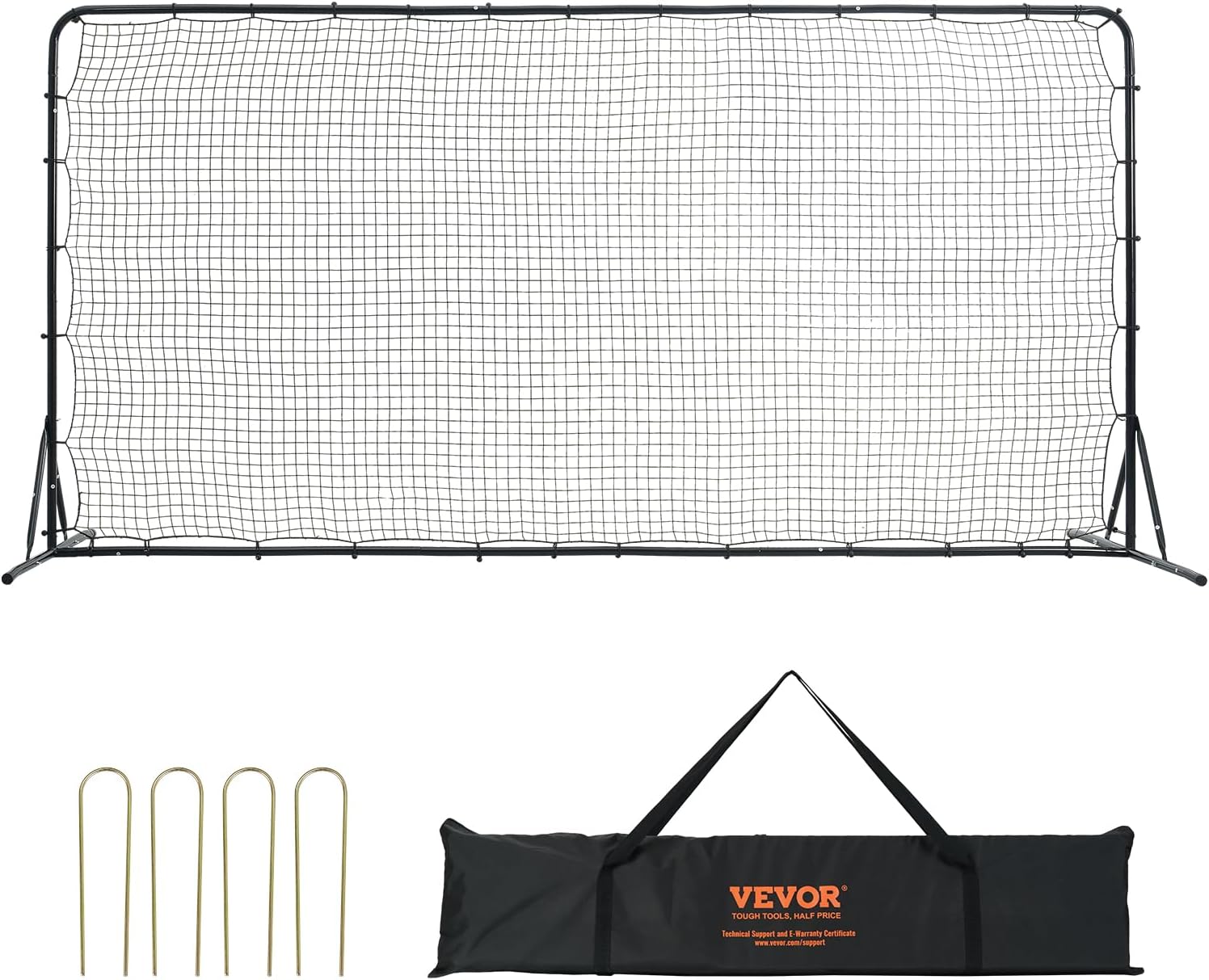 VEVOR Soccer Rebound Trainer, Iron Soccer Training Equipment, Sports Football Rebounder Wall, Double-Sided Rebounding Net, Easy Assembly, Perfect for Backyard Practicing, Solo Training, Passing