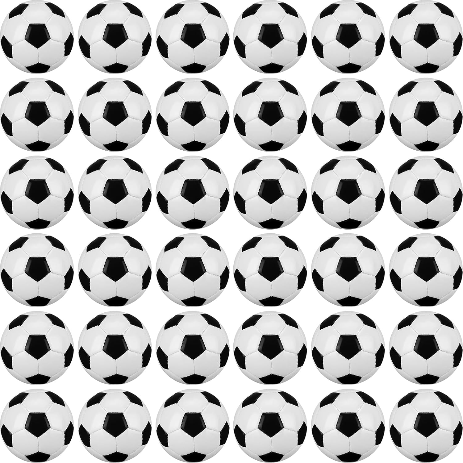 Poen 36 Pcs Soccer Ball Bulk Official Size 2 Sport Soccer Ball Official Match Soccer for Toddlers Kids Outdoor Indoor Soccer Ball for Game Training Practice Boy Girls Youth Teens Adult Soccer Player