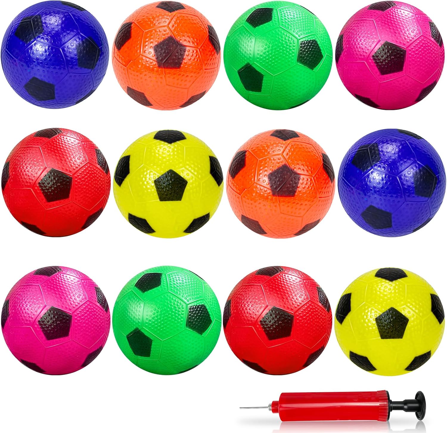12 Pack Mini Soccer Balls for Kids, 4” Inflatable Mini Soccer Balls for Indoor Outdoor Games, Small Soccer Balls for Pool Beach Garden Sports Game Party Supplies