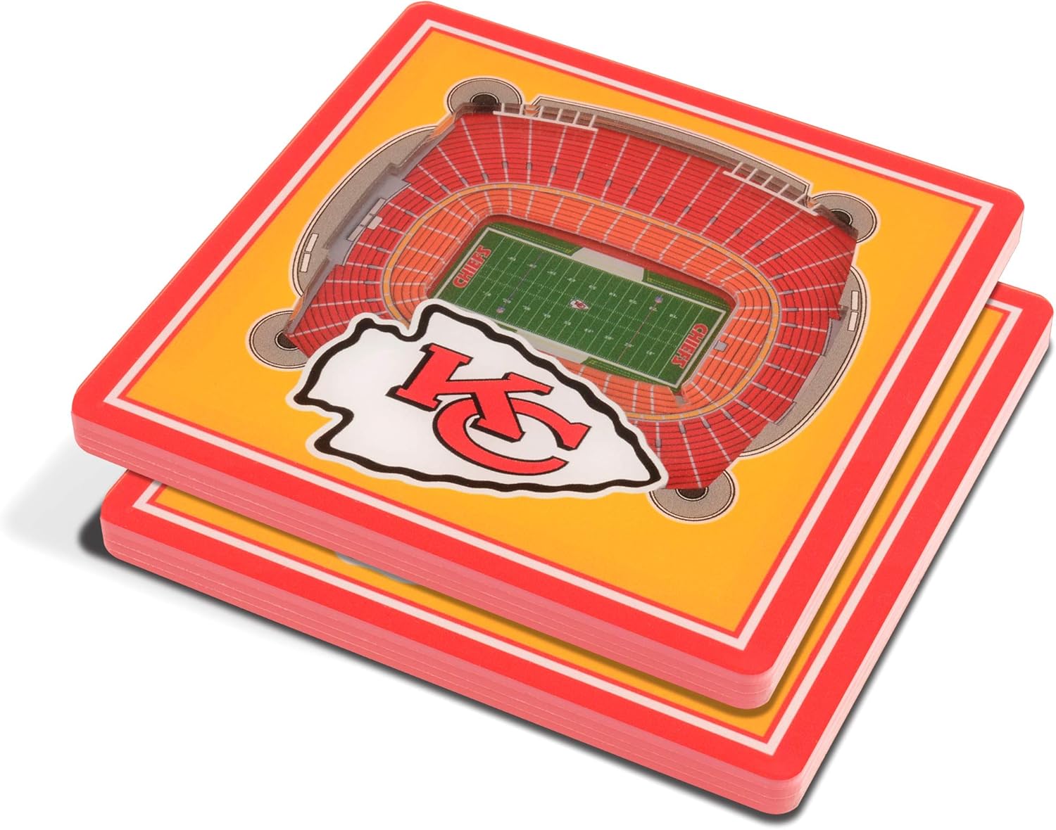 YouTheFan NFL Kansas City Chiefs 3D StadiumView Coasters – Arrowhead Stadium
