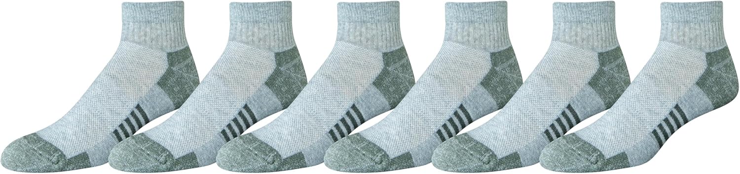 Amazon Essentials Men’s Performance Comfortable Cotton Cushioned Breathable Athletic Ankle Sports Socks, 6 Pairs