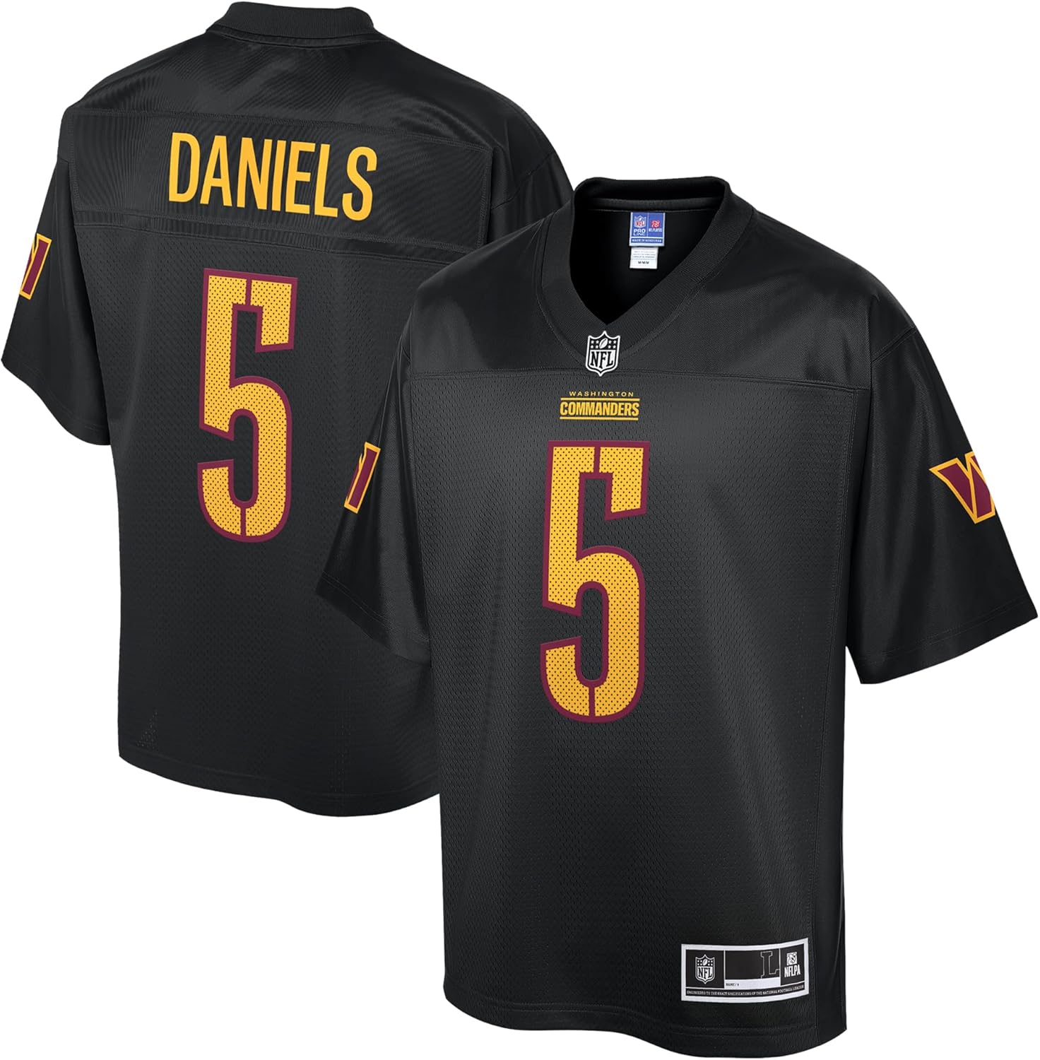 Men’s Jayden Daniels Black Washington Commanders Pro Line Jersey
