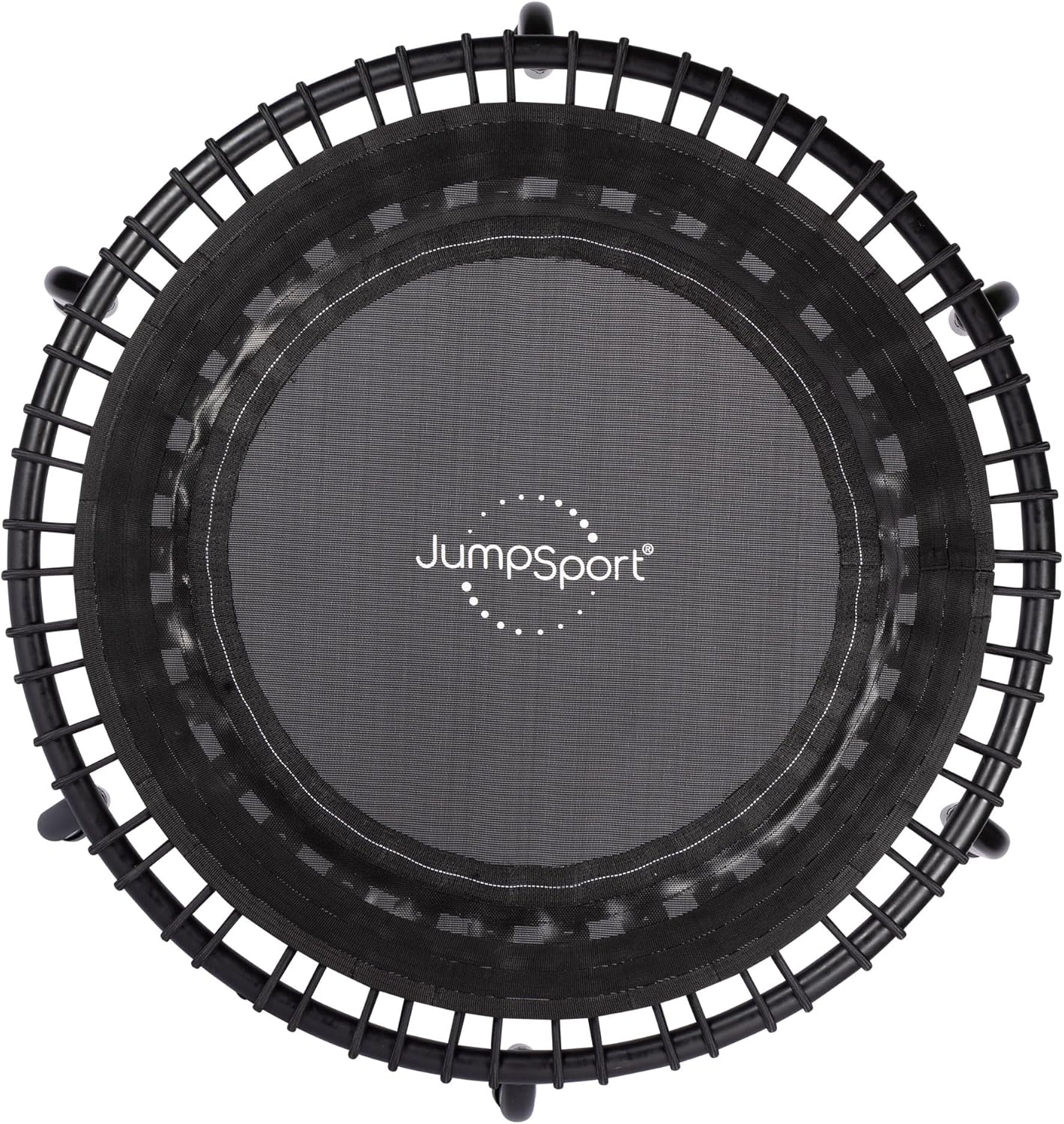 JumpSport 350/350f/370 Indoor Fitness Trampoline, 39-inch | 30 Adjustable Bungees for a Customized Bounce | Safe & Stable No-Tip Arched Legs | Included 60-Day Trial Streaming Videos & DVD