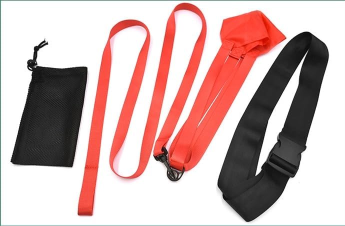 Swimming Resistance Parachute, Training for Children and Adults, backfloat, Water Bag, Traction, Training Equipment, red