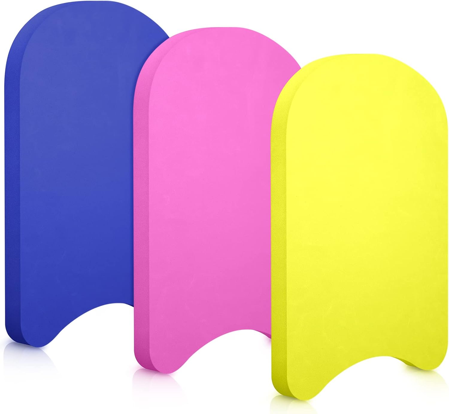 3 Pcs EVA Foam Swimming Kickboard Water Pool Training Swimming Aid Swim Board with Non Slip Edges for Adults Kids Beginner Swimmers Float Exercise Equipment, 3 Colors