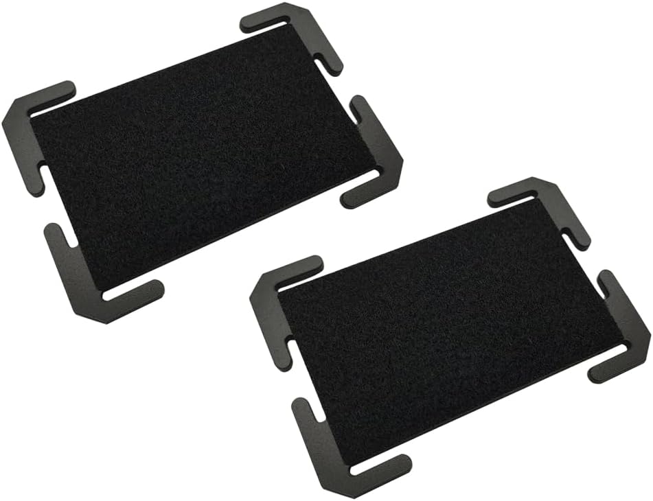 MiOYOOW Molle Patches Panel, 2Pcs Backpack Patch Board Llightweight Patch Display Board for Tactical Chest Hiking Backpack Pouch