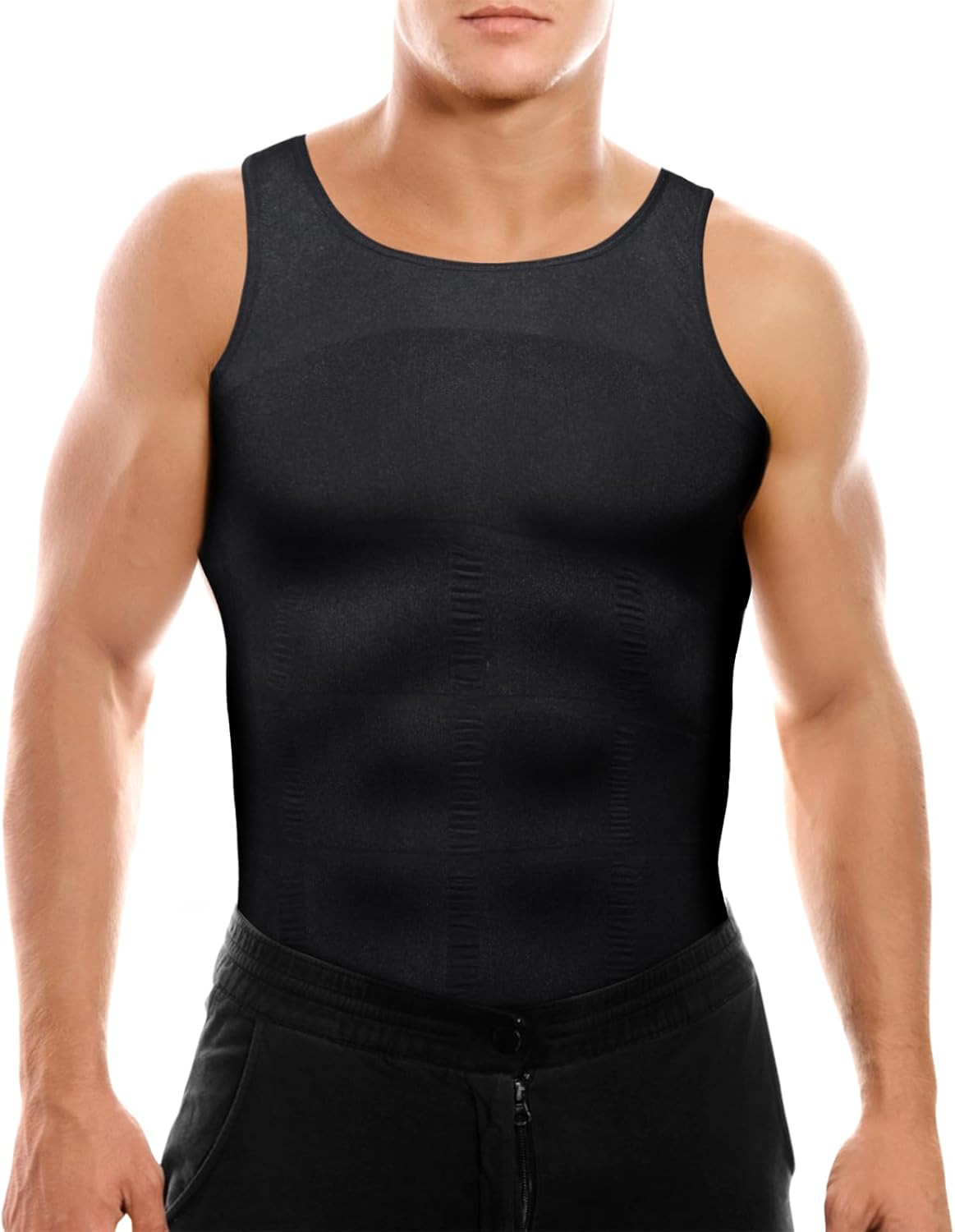Mens Slimming Body Shaper Vest, Gynecomastia Compression Shirts, Tummy Control Undershirts