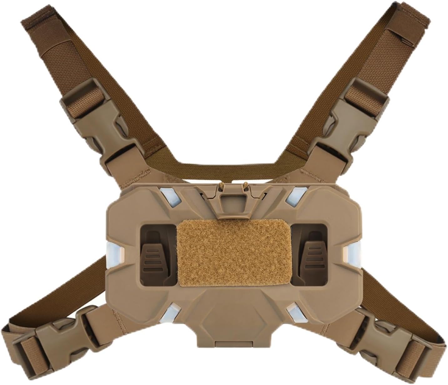 Let-Me-Be FoldPanel Chest Vest Set, Chest Rig Phone Mount for Plate Carrier Accessory Navigation Board, Outdoor Hiking Fishing Cycling Tactical Vest Wearable Phone Carrier for 4.7″-6.7″ Screen