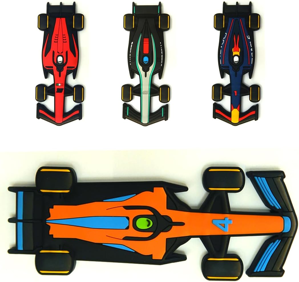 Racing Car Driver Fridge Magnet Desk Auto Tire Compatible with Formula One F1 Team Fan Gift Accessory (Lando – MCL. Car)