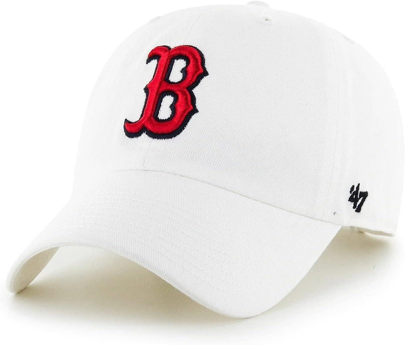 47 MLB White Team Color Primary Logo Clean Up Adjustable Strap Hat Cap, Adult One Size Fits All