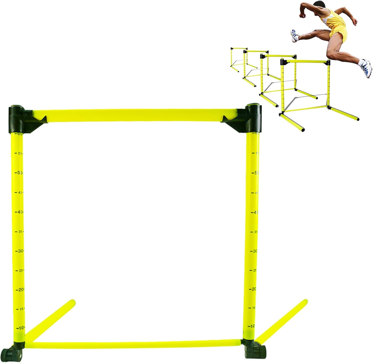 Adjustable Hurdles with Scale – Detachable Agility Training Equipment for Track, Soccer & Football, Indoor & Outdoor Use, Ideal for Athletic Jumping & Speed Drills