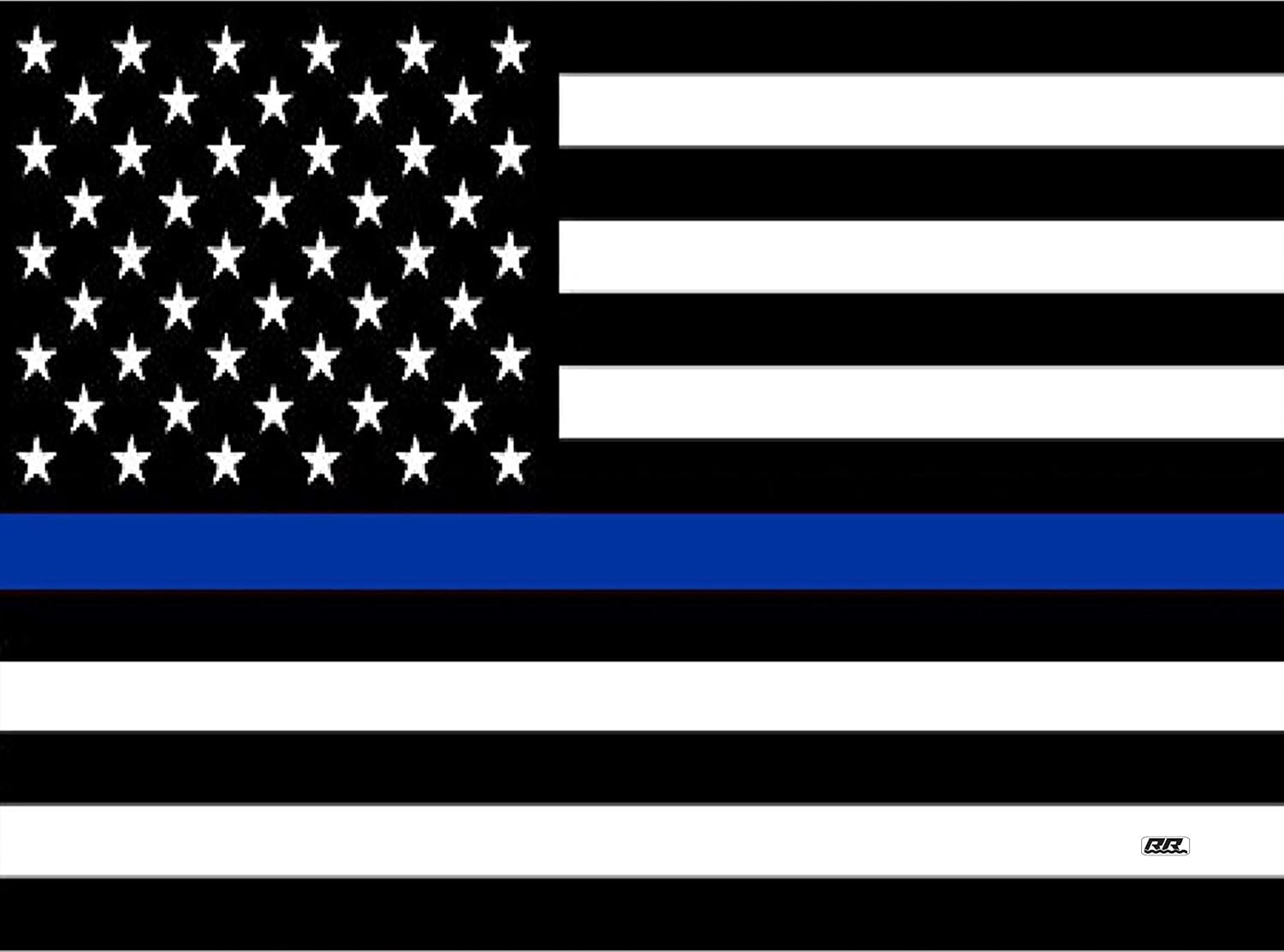 Rogue River Tactical The Thin Blue Line Flag Glass Cutting Board Decorative Police Officer Sheriff Deputy Law Enforcement PD Department Design