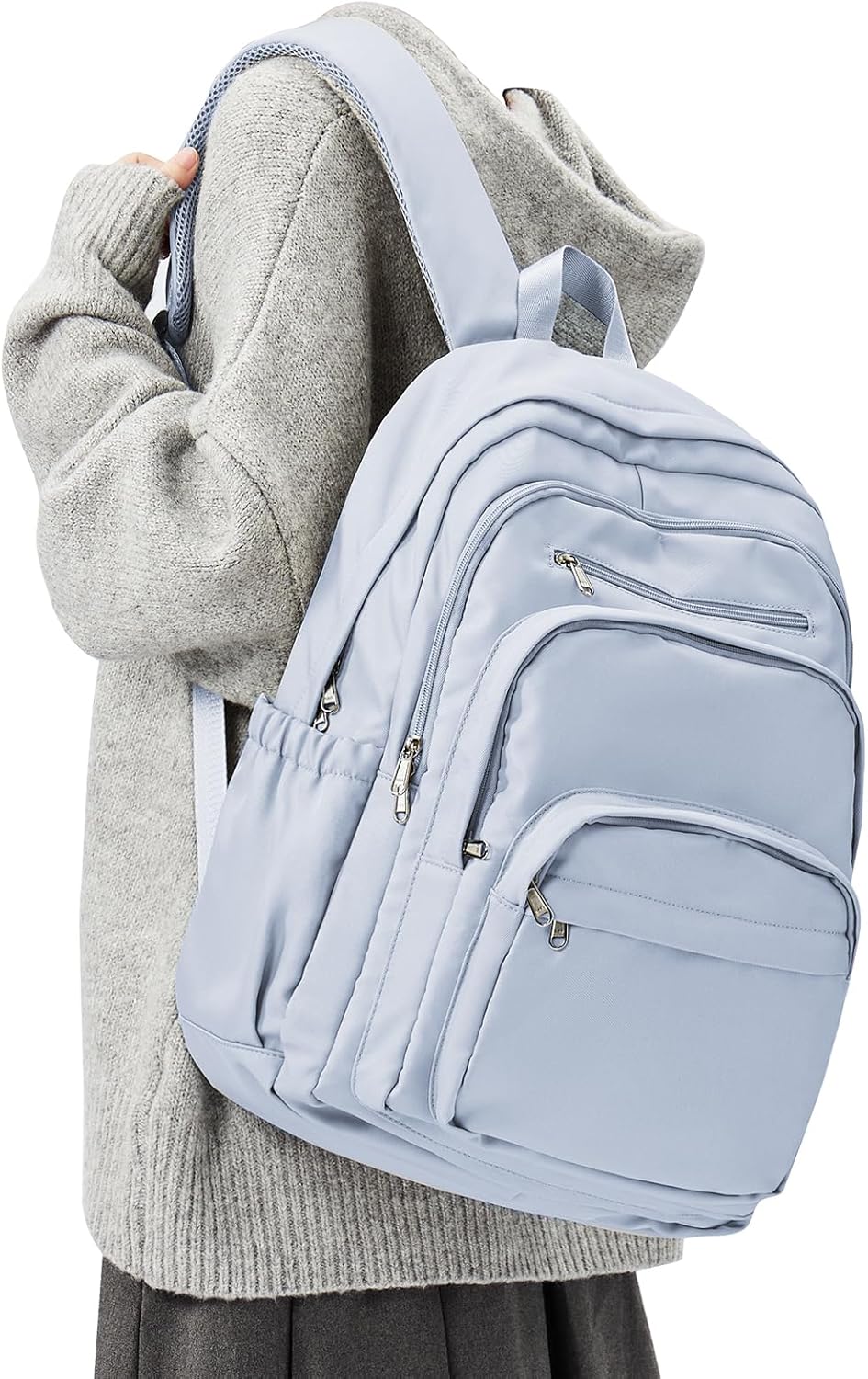 College Backpack For Women Men,Lightweight High SchoolBag,School Backpack With Lots Of Pockets,Cute Bookbag For Teens Boys Girls,Casual Daypack Backpack For School(Blue)