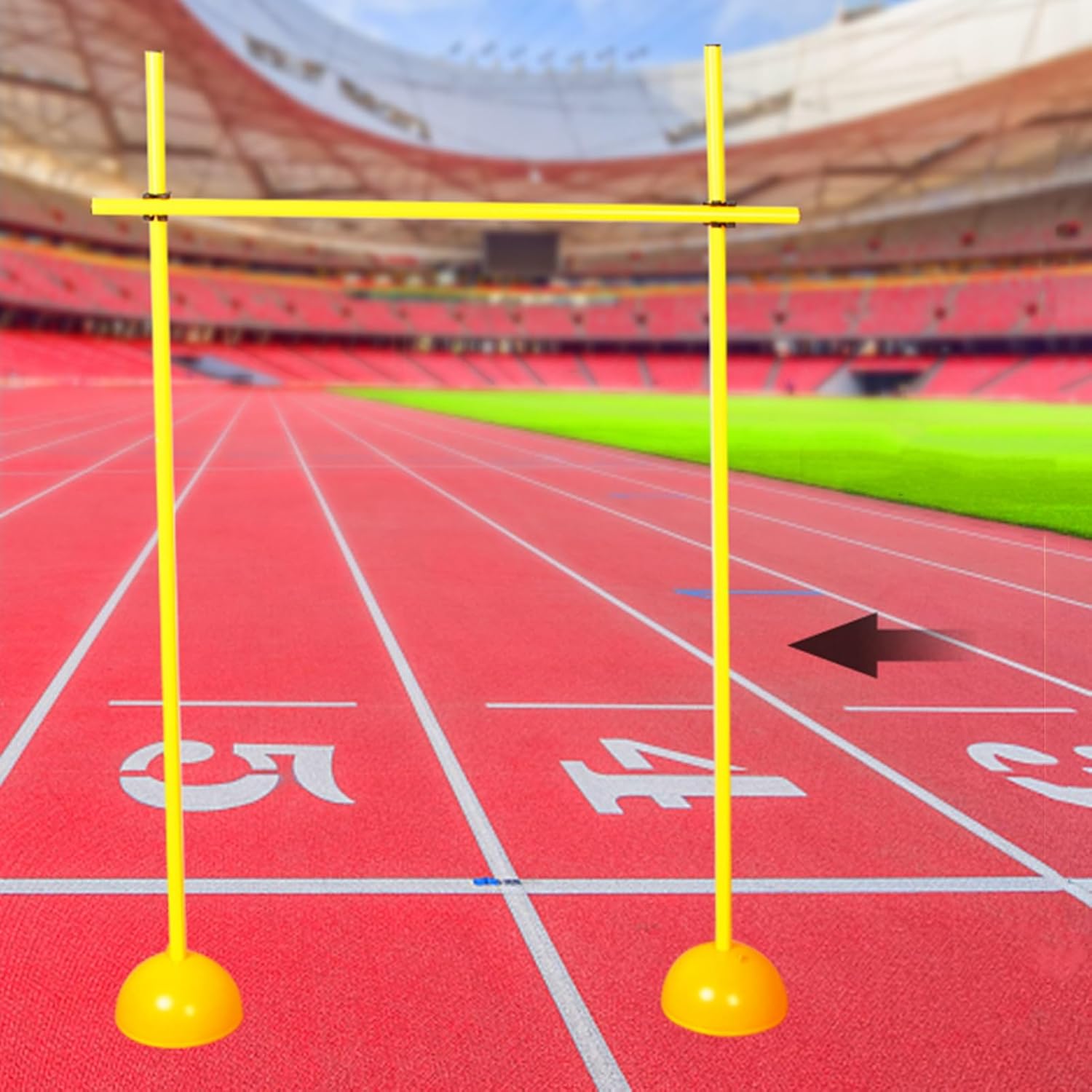 Hurdles Plastic Sports Training Hurdles Height Adjustable, Detachable Athletic Team Workout Obstacles Bar, Speed Endurance Practice Equipment Kit(100 cm (39 3/8″))