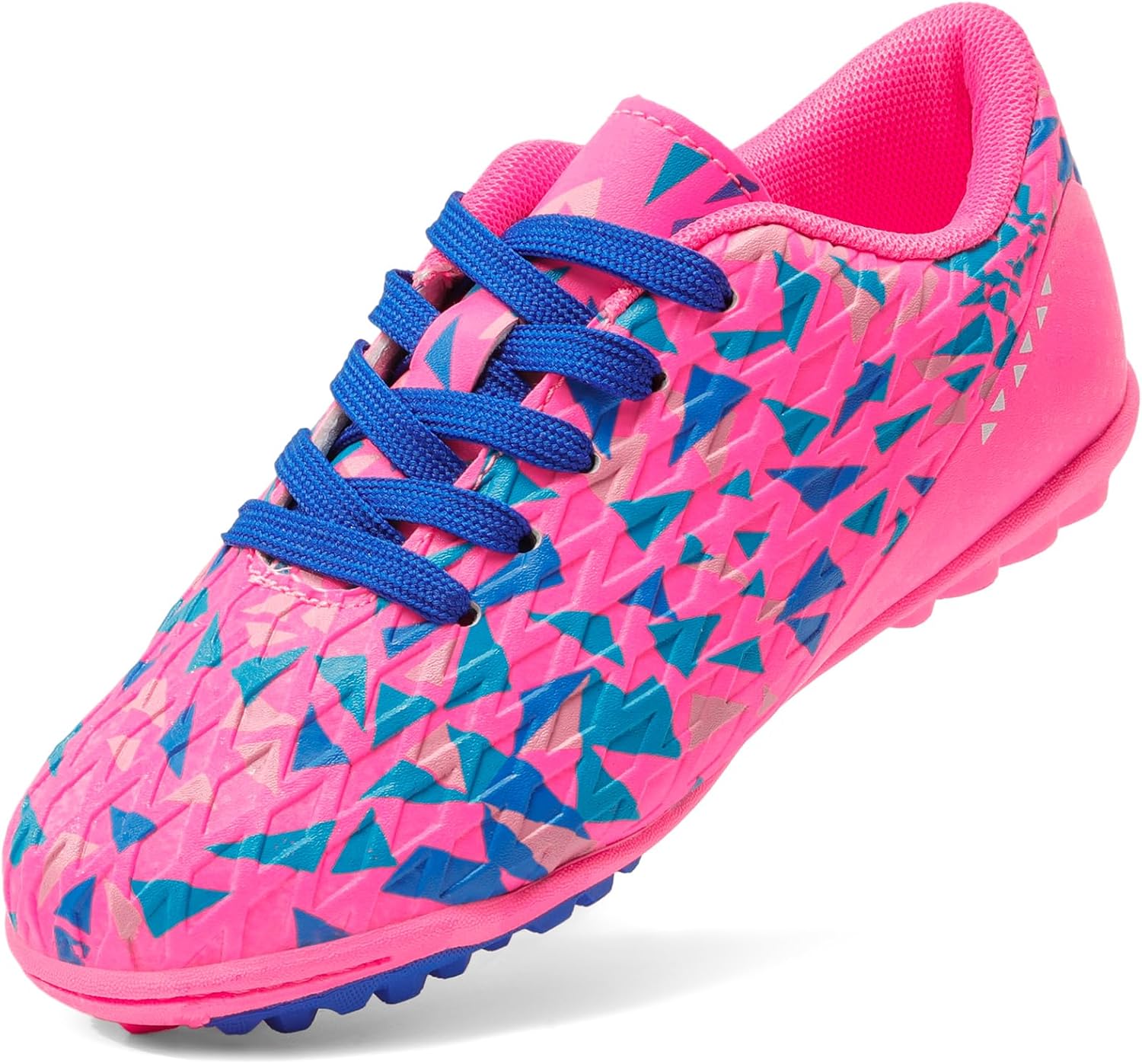 DREAM PAIRS Boys Girls Turf Indoor Soccer Shoes Lace Up Cleats for Little/Big Kid