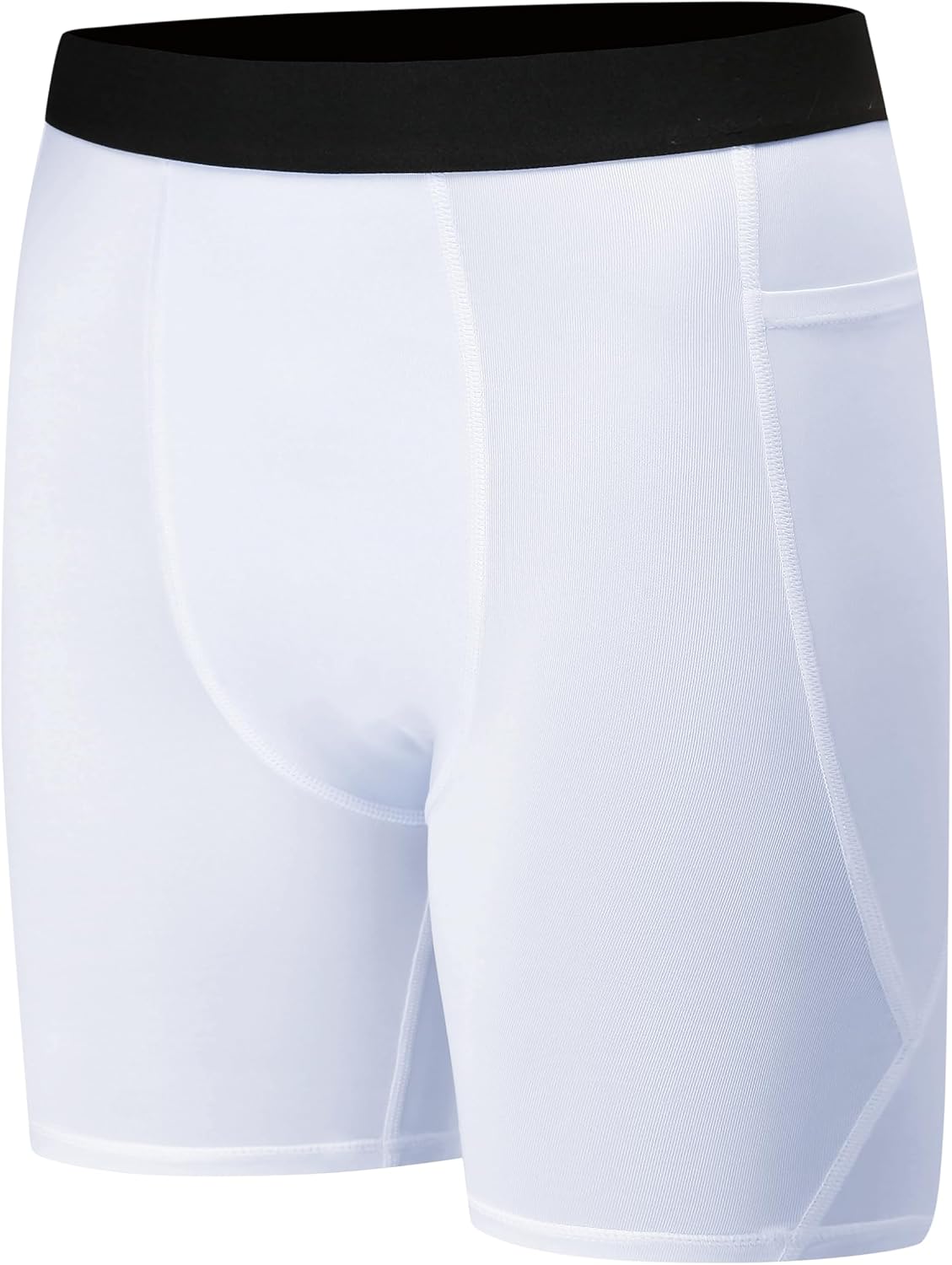 Youth Boys’ Compression Shorts – Performance Spandex Athletic Underwear for Basketball with Side Pocket