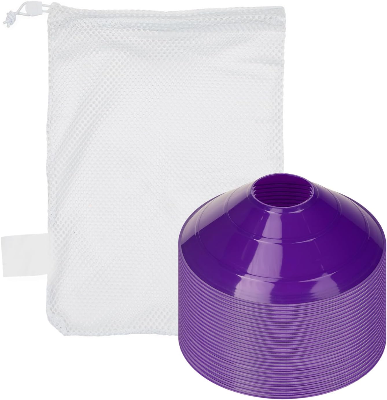 Champion Sports 7.5″ Diameter Flexible Saucer Field Cone for Athletics and Social Distancing – Multiple Styles