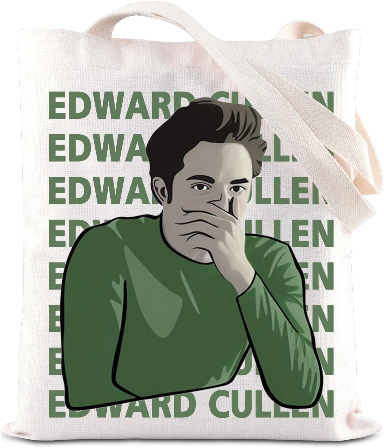 KUIYAI Vampire Movie Merchandise Tote Bag Vampire Lovers Gift Forks Washington Gift Edward Cullen Character Canvas Bag