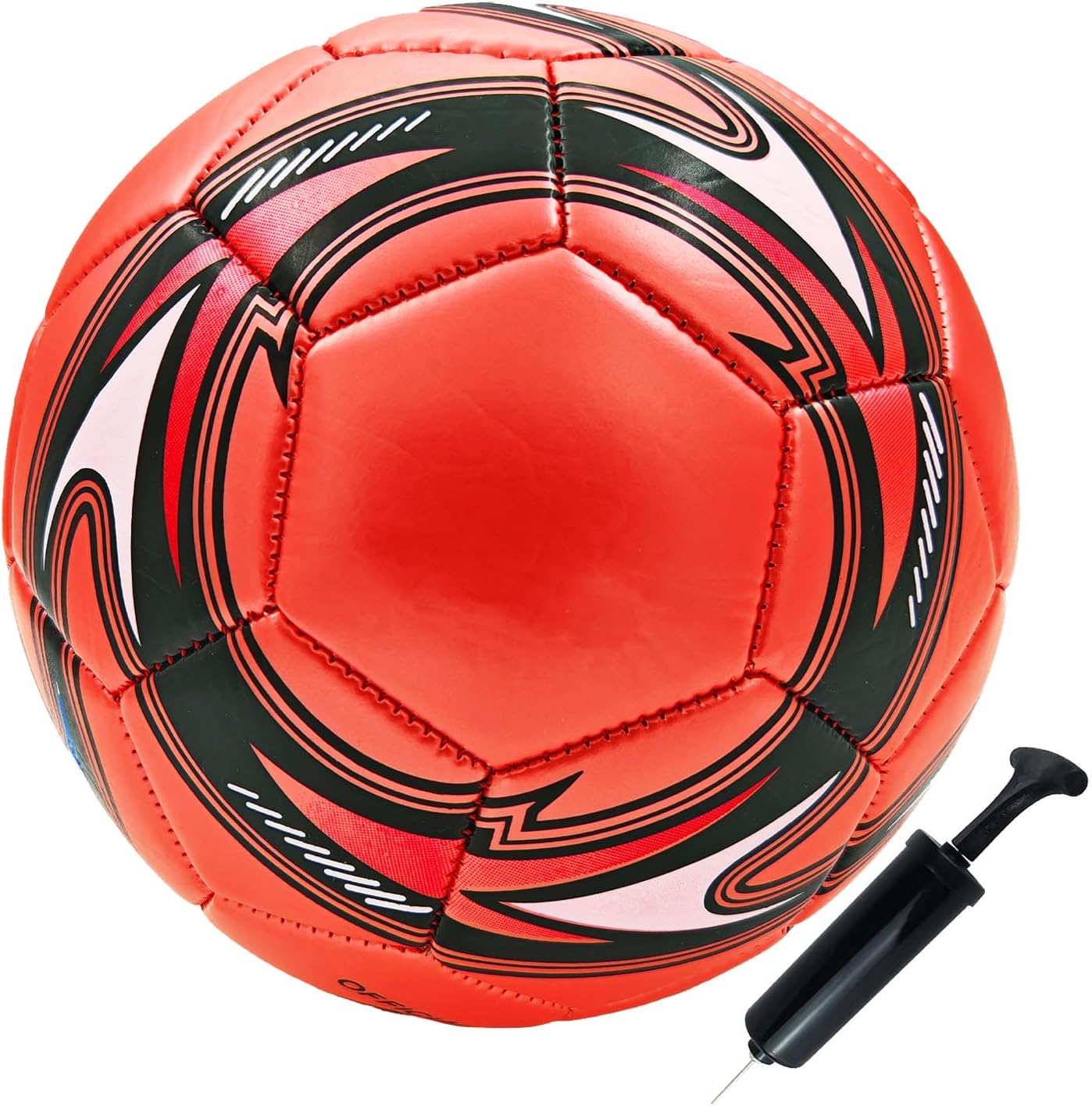ABAJI Soccer Ball Size 3,4,5 PU Surface Tight Weaved Vivid Color with Pump and Needle Suitable for Training Practice or Gift