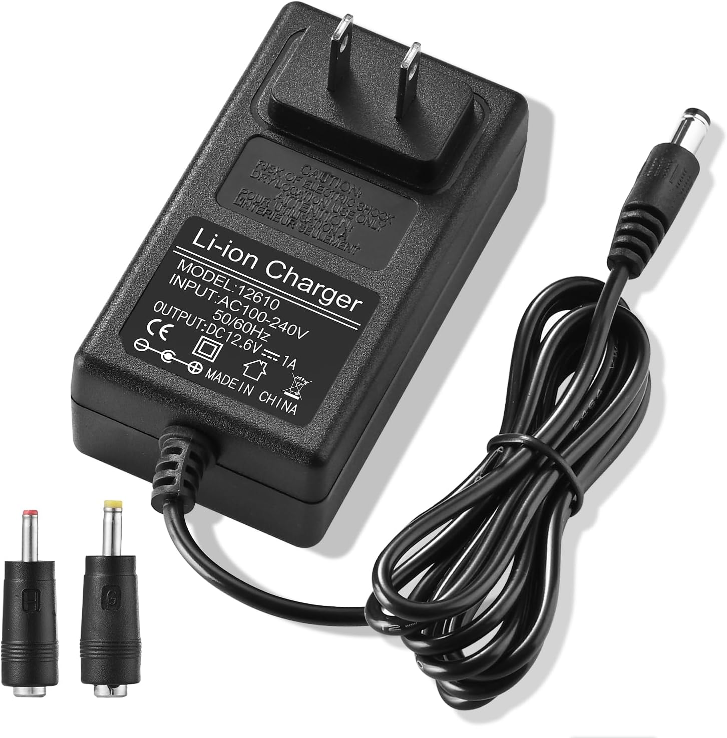 12V~12.6V 1.0A Massage Gun Charger, for Cholas KZD02 Tyiaus、JamGym、Helicos、Headnote、Fantasy、Olski、Fylina Massage Gun Power Cord 59 inche