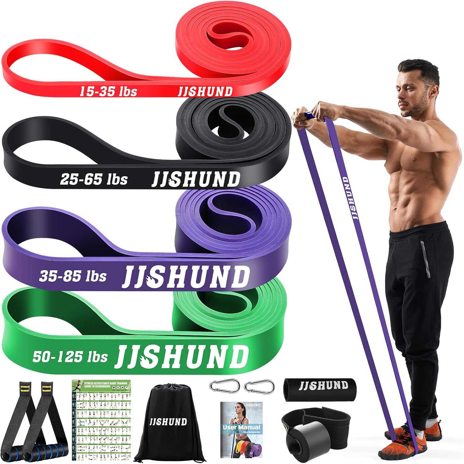 Resistance Bands, Pull Up Assistance Bands Pull Up Bands Exercise Bands for Men Women, Workout Bands for Working Out, Muscle Strength Training, Body Stretching