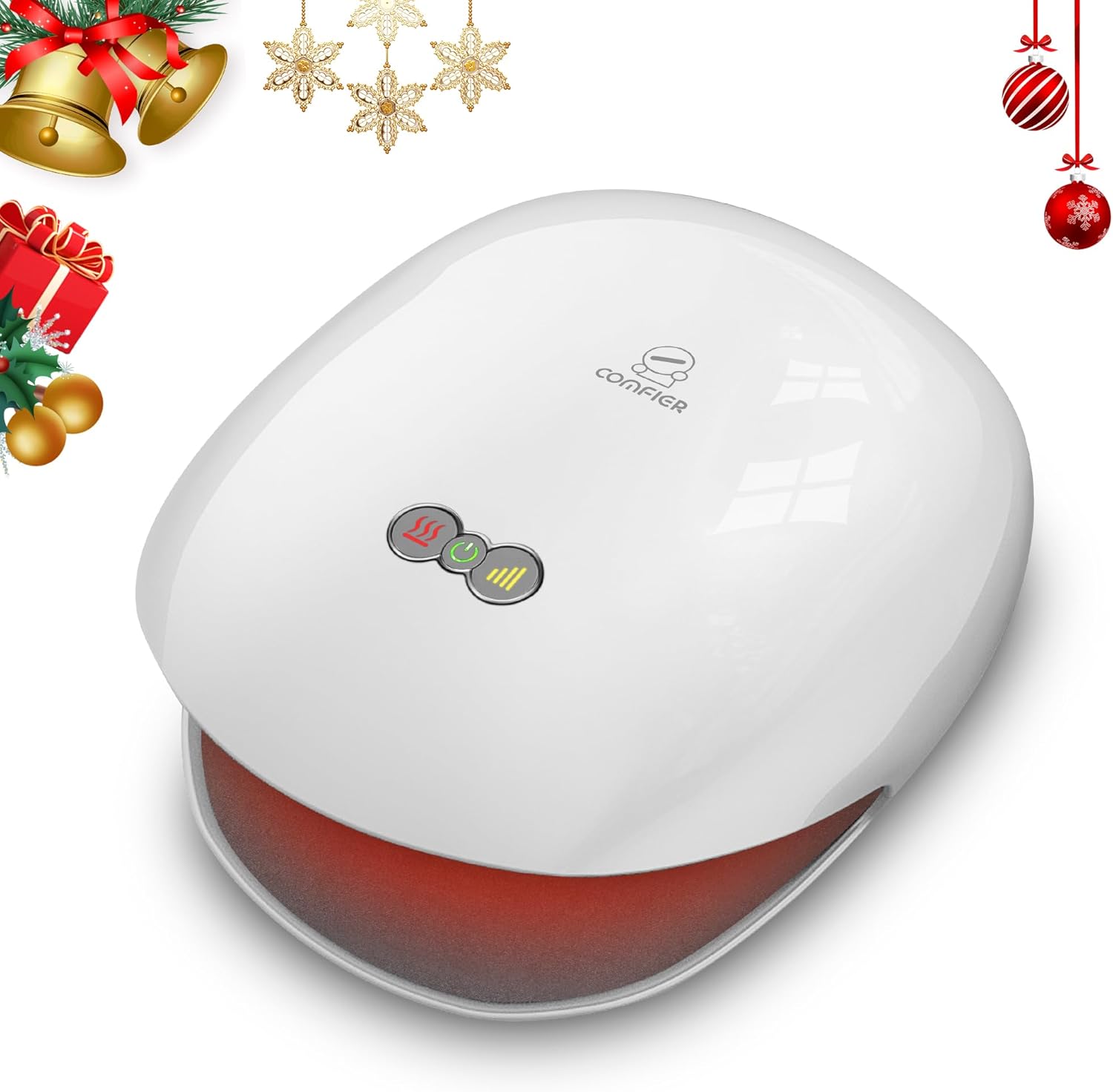 COMFIER Wireless Hand Massager with Heat,FSA or HSA,3 Levels Compression & Heating,Rechargeable Hand Massager Machine for Carpal Tunnel,Gift for Men,Women