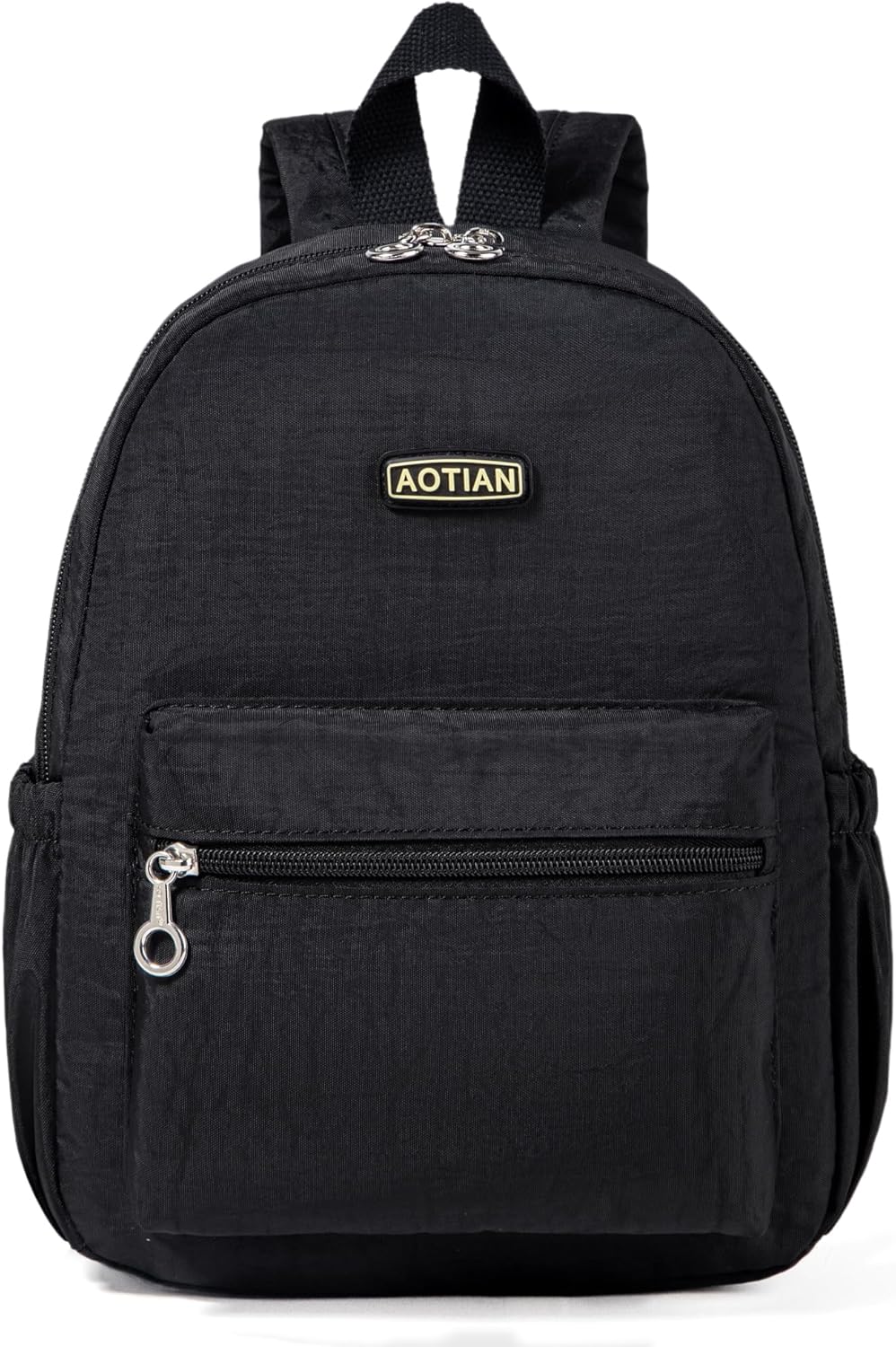 AOTIAN Mini Lightweight 11.8 Inch Backpack Durable Travel Hiking Women and Girls Small Daypack, 7 Liters Black