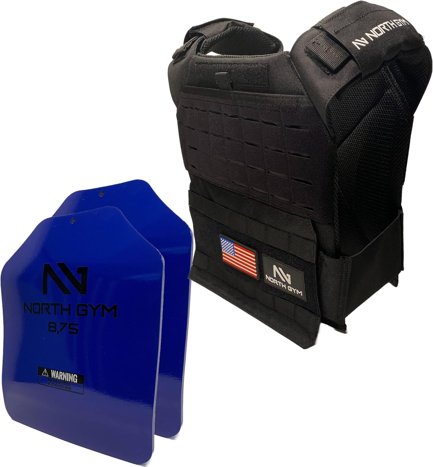 Adjustable Weighted Vest/Incl. 2 Innovative Moulded Weights for Best fit / 14lbs / 20lbs/ 30lbs