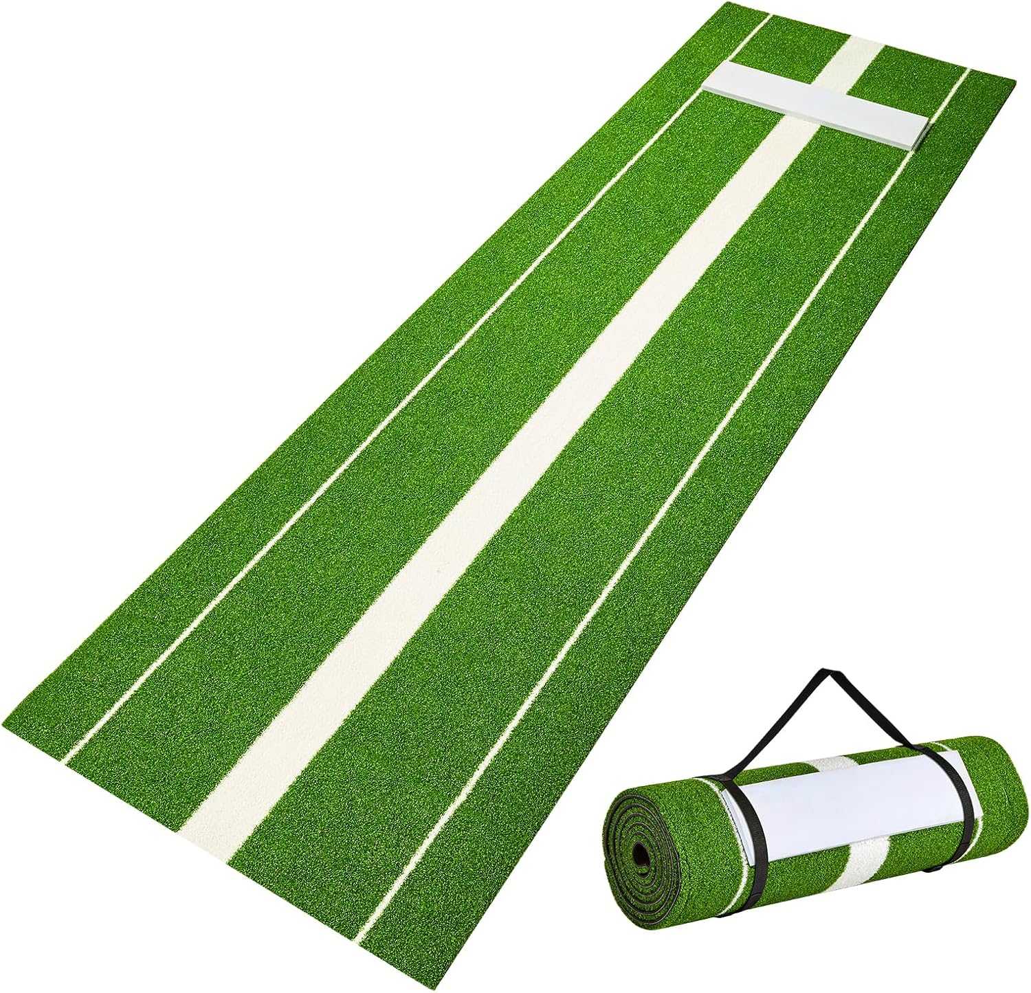 VEVOR Pitching Mat & Mound, 10′ x 3′ Softball Pitching, 10′ x 3.8′ Indoor/Outdoor Mat, Green